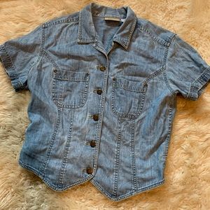 VTG Liz Claiborne Lizwear Denim Crop Top